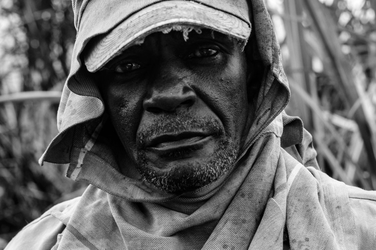 Portrait d'un coupeur de canne à sucre syndiqué.