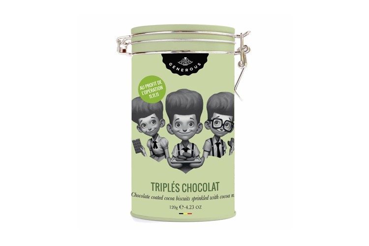 Les triplés chocolat. Le biscuit tout chocolat (13 €)