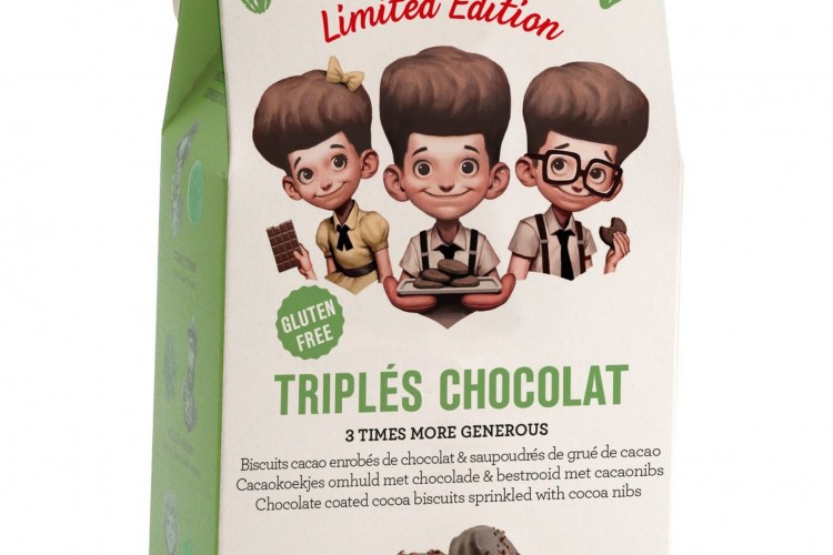 Les triplés chocolat. Le biscuit tout chocolat (8 €)