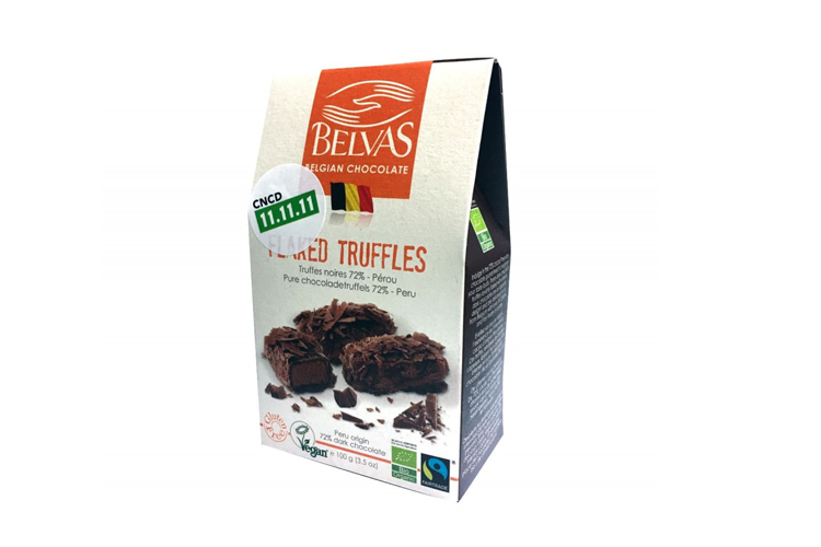 Truffes paillettes. L’intensité du cacao (8 €)